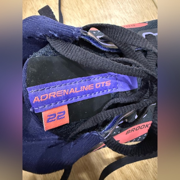 Brooks Adrenaline GTS 22 Running Shoes Women’s 7 Black Pink Purple - Picture 2 of 9